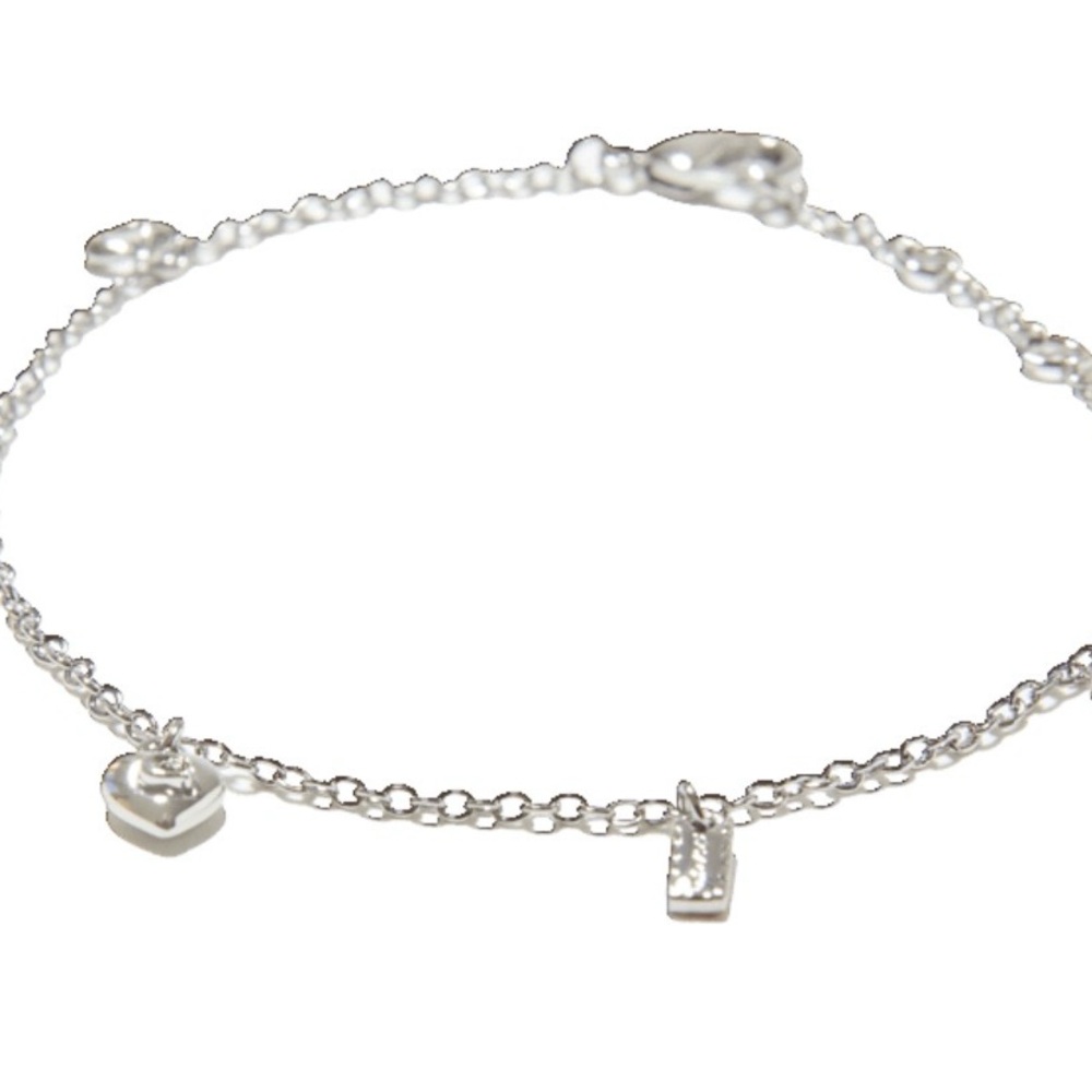 NWT Coach Silver Charm Bracelet